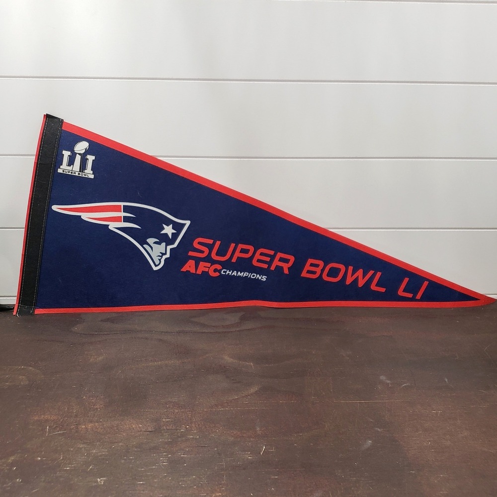 New England Patriots Super Bowl LI AFC Champions Pennant NFL Felt Banner